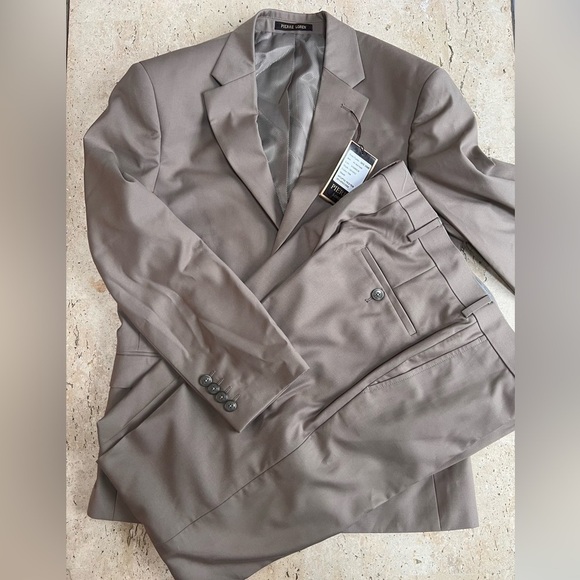 Pierre Loren Other - Pierre Loren -Alfred 2B-2 Piece Tan Suit 36 Short 30” Waist Pants NWT